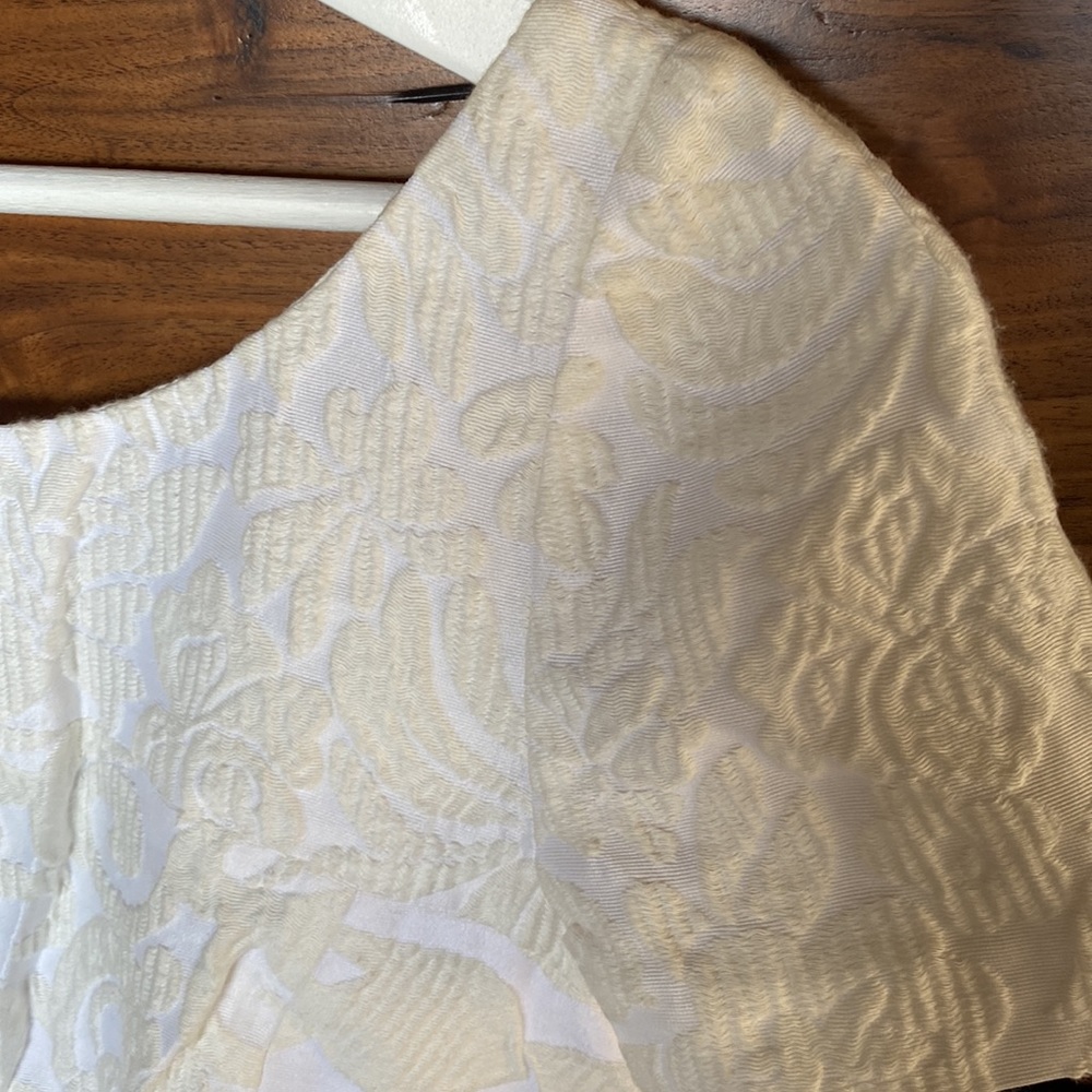 Prada Textured White Cotton Dress, Size 42 - Picture 6 of 9